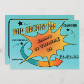 Invitation surprise dans le style de la bande dess (Devant / Derrière)