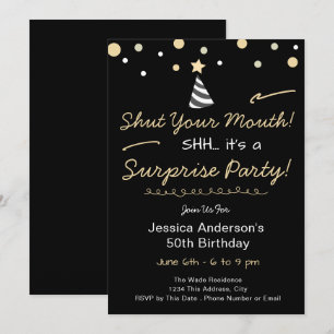 Invitation Surprise de fête d'anniversaire
