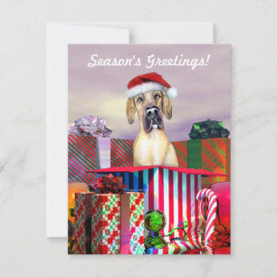 Invitation Surprise de Noël Great Dane Faon UC