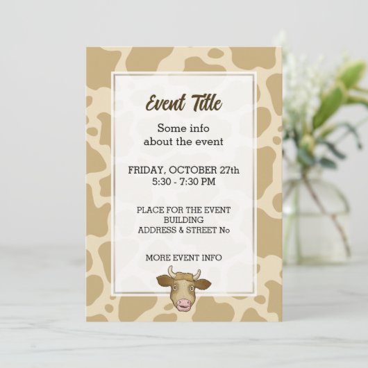 Invitation surprise de vache (Debout devant)