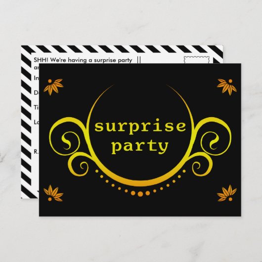 invitation surprise élégante (Devant / Derrière)