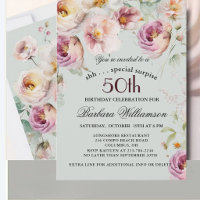 Surprise élégante de fleurs peintes pour 50e anniv