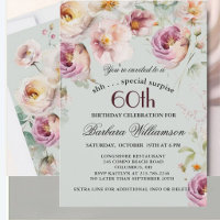 Surprise élégante de fleurs peintes pour 60e anniv