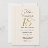 Invitation Surprise Élégante pour les 18 Ans (Devant)