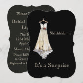 Invitation Surprise en pastel de Fête de la mariée de robe de (Devant / Derrière)