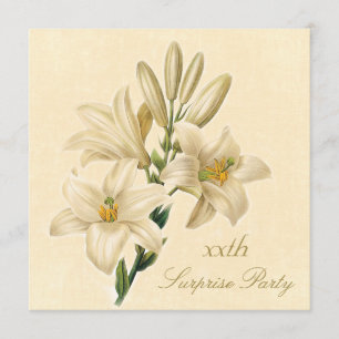 Invitation Surprise fête d'anniversaire Chic Vintage Lily Fle