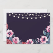Invitation Surprise fête d'anniversaire Marine rose florale p (Dos)