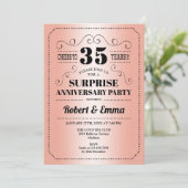 Invitation Surprise fête du 35e anniversaire - Coral (Debout devant)