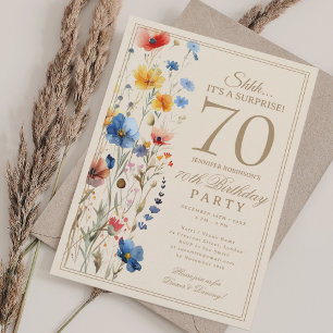Invitation Surprise Fleurie Bohème pour ses 70 ans