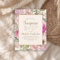 Surprise Fleurs Rose Pâle Violet 30e Anniversaire