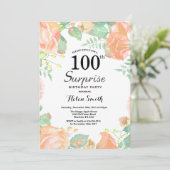 Invitation Surprise Florale de Pêche Botanique 100e Anniversa (Debout devant)