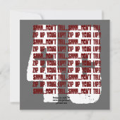 Invitation SURPRISE Grunge 40e anniversaire rouge et noir W20 (Dos)