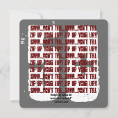 Invitation SURPRISE Grunge 50e anniversaire Rouge et Noir W20 (Dos)