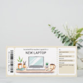 Invitation Surprise Laptop Gift Certificate (Debout devant)