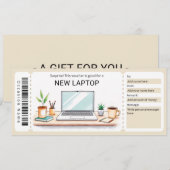 Invitation Surprise Laptop Gift Certificate (Devant / Derrière)