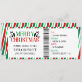 Invitation Surprise Noël Concert cadeau Billet cadeau Noël (Devant / Derrière)