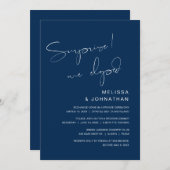 Invitation Surprise, nous avons fui, Mariage Elopement Party (Devant / Derrière)
