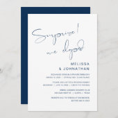 Invitation Surprise, nous avons fui, Parti Mariage Elopement (Devant / Derrière)