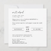 Invitation Surprise Nous nous sommes enfuis Annonce de la fêt (Dos)