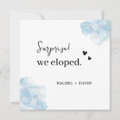 Invitation Surprise Nous nous sommes enfuis Fête d'annonce de (Devant)