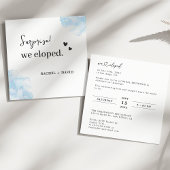 Invitation Surprise Nous nous sommes enfuis Fête d'annonce de