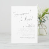 Invitation Surprise, nous nous sommes enfuis, Fête de Mariage (Debout devant)