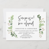 Invitation Surprise, nous nous sommes enfuis, Fête de Mariage (Devant)