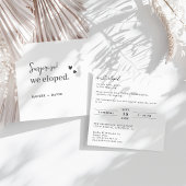 Invitation Surprise Nous nous sommes enfuis sans rien dire Fê