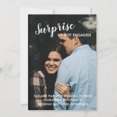 Invitation Surprise Nous Nous Sommes Engagés Photo Fiançaille (Devant)