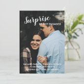 Invitation Surprise Nous Nous Sommes Engagés Photo Fiançaille (Debout devant)