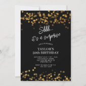 Invitation Surprise Or Noir 50e Anniversaire (Devant)