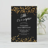 Invitation Surprise Or Noir 50e Anniversaire (Debout devant)