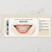 Invitation Surprise Orthodontic Braces Gift Certificate (Devant / Derrière)