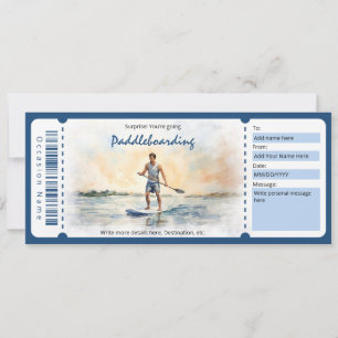 Invitation Surprise Paddleboard Certificat cadeau pour homme