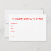 Invitation surprise ! partie : bulle parlante (Dos)