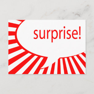Invitation surprise ! partie : bulle parlante