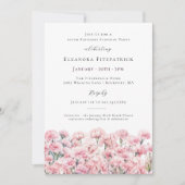 Invitation SURPRISE PARTY 100th Birthday Pink Floral (Devant)