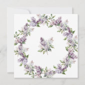 Invitation SURPRISE PARTY 18e anniversaire Purple Lilac Flora (Dos)