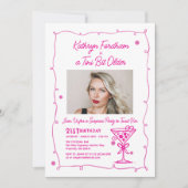 Invitation SURPRISE PARTY 21e anniversaire Martini photo (Devant)