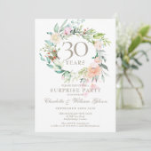 Invitation Surprise Party 30e anniversaire Rose Garland (Debout devant)
