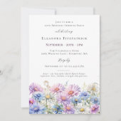 Invitation SURPRISE PARTY 30th September Birth Month Flower (Devant)