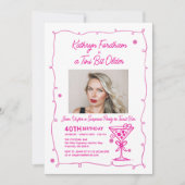 Invitation SURPRISE PARTY 40e anniversaire Martini photo (Devant)