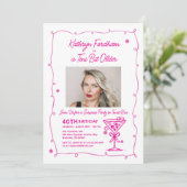 Invitation SURPRISE PARTY 40e anniversaire Martini photo (Debout devant)