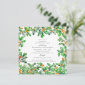 Invitation SURPRISE PARTY 50th Birthday December Birth Flower (Debout devant)