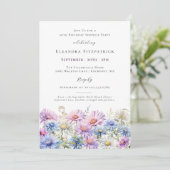 Invitation SURPRISE PARTY 50th September Birth Month Flower (Debout devant)