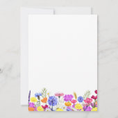 Invitation SURPRISE PARTY 60E Anniversaire Fleur sauvage viol (Dos)