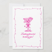 Invitation SURPRISE PARTY 60e anniversaire Martini photo (Dos)