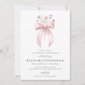 Invitation SURPRISE PARTY 60th Birthday Bow Fleur sauvage (Devant)