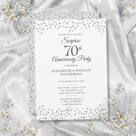 Invitation Surprise Party 70e anniversaire de Mariage