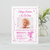 Invitation SURPRISE PARTY 80e anniversaire Martini photo (Debout devant)